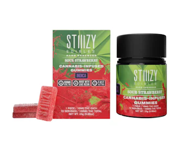 STIIIZY - Stiiizy - Sour Strawberry - 100mg Gummies - 10pk