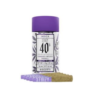 STIIIZY - STIIIZY BISCOTTI 40'S PRE ROLL PACK 2.5G