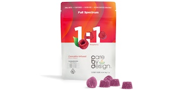 Care By Design - Raspberry 1:1 THC:CBD Gummies - 200mg