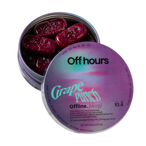 OFF HOURS - OFFHOURS - Offline - 100MG - 10CT - Indica - Edible Gummies
