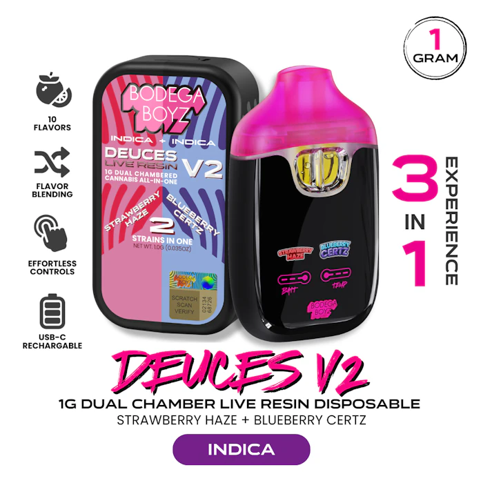 Bodega Boyz - Strawberry Haze x Blueberry Certz 1g Live Resin AIO | Bodega Boyz Main Image