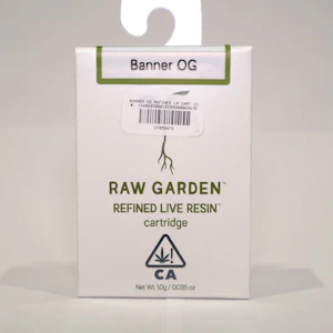 RAW GARDEN - Banner OG Refined LR Cart 1g - Raw Garden
