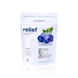 CARE BY DESIGN - CARE BY DESIGN - Edible - Relief - Huckleberry Basil Gummies - 60MG