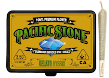 Pacific Stone Diamond Infused Prerolls 0.5g Hybrid Gelato 7-Pack 3.5g