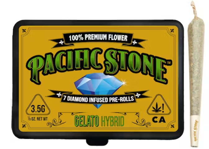 Pacific Stone - Pacific Stone Diamond Infused Prerolls 0.5g Hybrid Gelato 7-Pack 3.5g