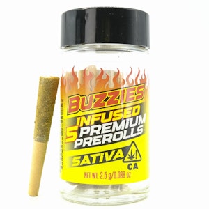 BUZZIES - Sativa 2.5g 5 pack Infused Pre-Rolls - Buzzies