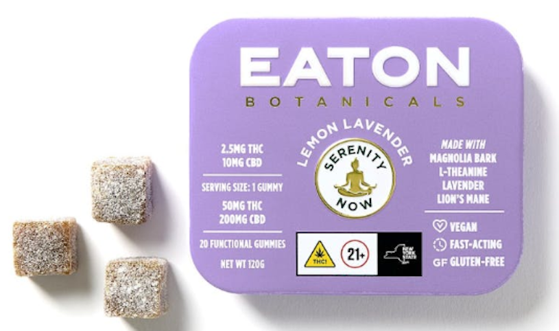 EATON BOTANICALS - Lemon Lavender -Indica- Serenity Now 1:12 Gummies, 20pk 50mg | Eaton Botanicals         -yyy9 back