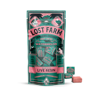 KIVA - KIVA: Lost Farms Watermelon Live Resin Chews 10-Piece/100mg (H)