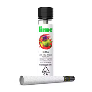 Lime Brand - 2.15g Watermelon Runtz Ultra Infused Pre-roll - Lime