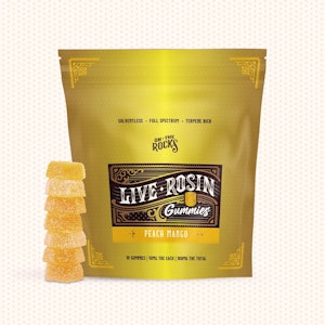 VERANO - On The Rocks | 10pk Live Rosin Gummies | Peach Mango - Funnelcake | 100mg