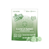 105mg 20:1 Kanha NANO Vegan Serene Green Apple Gummies (10mg CBD, .5mg THC)