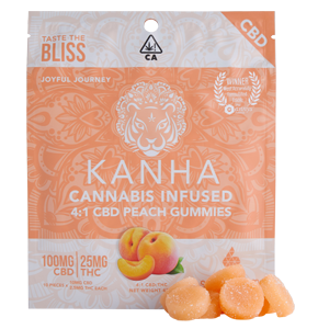 KANHA - Kanha 4:1 (CBD:Δ) | Peach, 100mg:25mgΔ