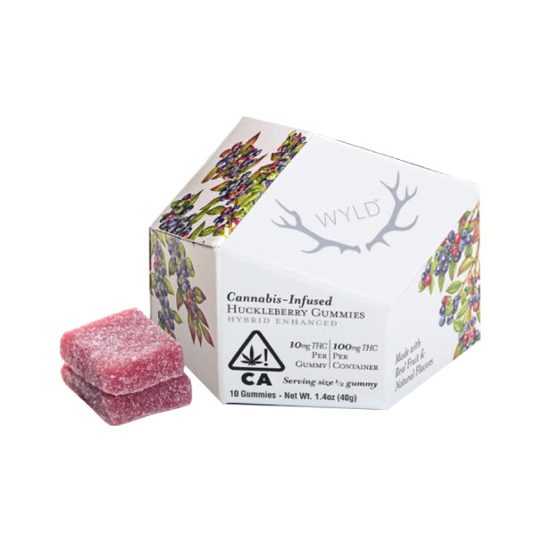 100mg THC Hybrid Huckleberry Gummies (10mg - 10 pack) - WYLD - Sacramento Cannabis Dispensary ...