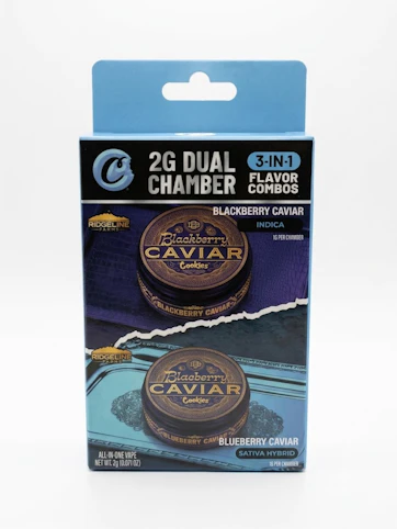 Cookies - Blueberry Caviar x Blackberry Caviar-Indica/Sativa- 91.60%/90.44% THC | 2g (Dual Chamber Vape) | Cookies -GG12 FRONT