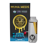 Sour Diesel Live Resin (S) 75.06%THC | Muha Meds | 1g (Disposable)