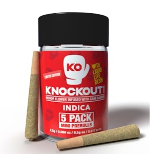Knockout Mini | Indica | Pre- Roll Infused | 5 Pack 2.5g