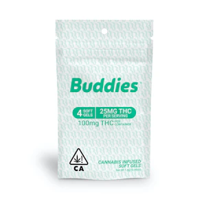 Buddies - 4pc Capsule | 25mg THC Capsules | Buddies