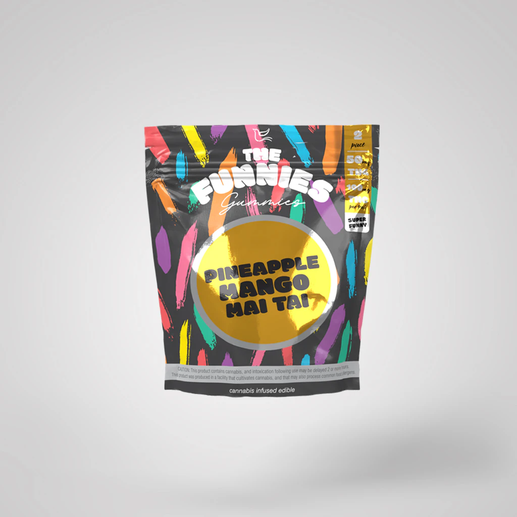 THE FUNNIES GUMMIES - The Funnies | 2pk Super Funny Gummies | Pineapple Mango Mai Tai | 100mg Main Image