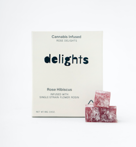 ROSE DELIGHTS - Rose Hibiscus Turkish Delights - 100mg (S) - Rose Delights