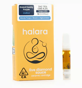 HALARA - HALARA | GRAND DADDY PURPLE LIVE DIAMONDS - 510 THREAD | CARTRIDGE | 1G