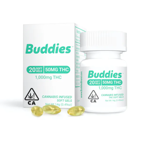 Buddies - Buddies - 10:10 THC:CBD - 50 Gel Caps 