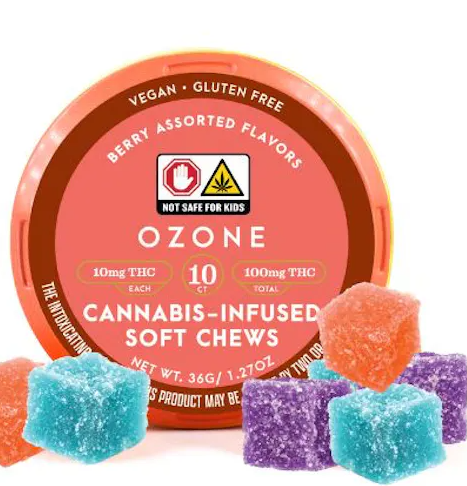 [REC] Ozone | Assorted Berry | 100mg/10pk Soft Chews