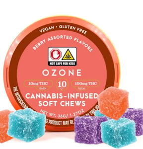 OZONE - Ozone | Assorted Berry | 100mg/10pk Soft Chews