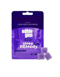 Edible Gem - Edible Gem - Sleep Remedy 1:1:1 - Live Resin Gummies - Grape