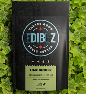 Ediblz - Lime Ginger 20pk Fast Acting Gummies - 100mg