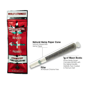Presidential  - *PROMO ONLY* 1g Strawberry (Infused Moon Rock Pre-Roll) - Presidential