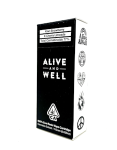 ALIVE & WELL - ALIVE AND WELL: KIWI STRAWBERRY x CHERRY LIMEADE 1G LIVE RESIN CART