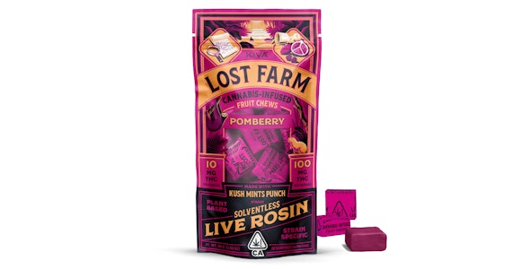 LOST FARM - Lost Farm - Pomberry Kush Mints Punch Live Rosin Fruit Chews - 100mg