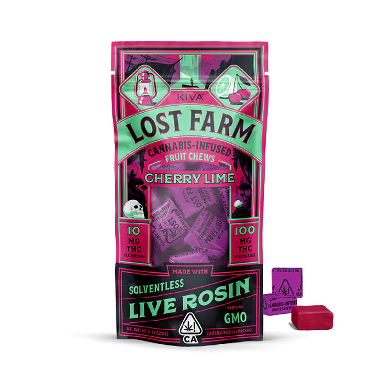 Lost Farm - Cherry Lime x GMO | Live Rosin Chews | 100mg Main Image