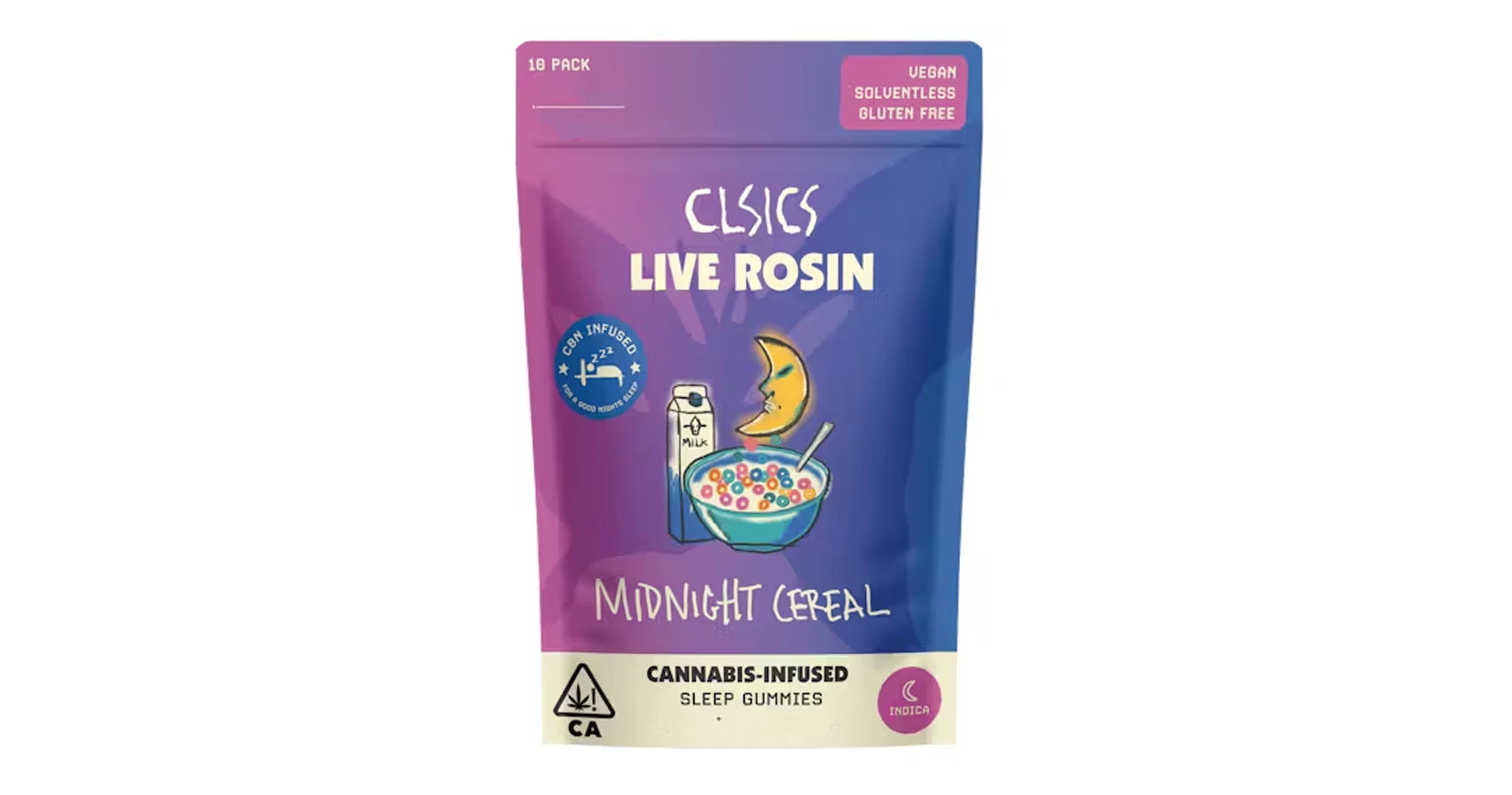 CLSICS - CLSICS - Midnight Cereal: Cereal Crunch CBN Indica Rosin Gummies - 125mg Main Image