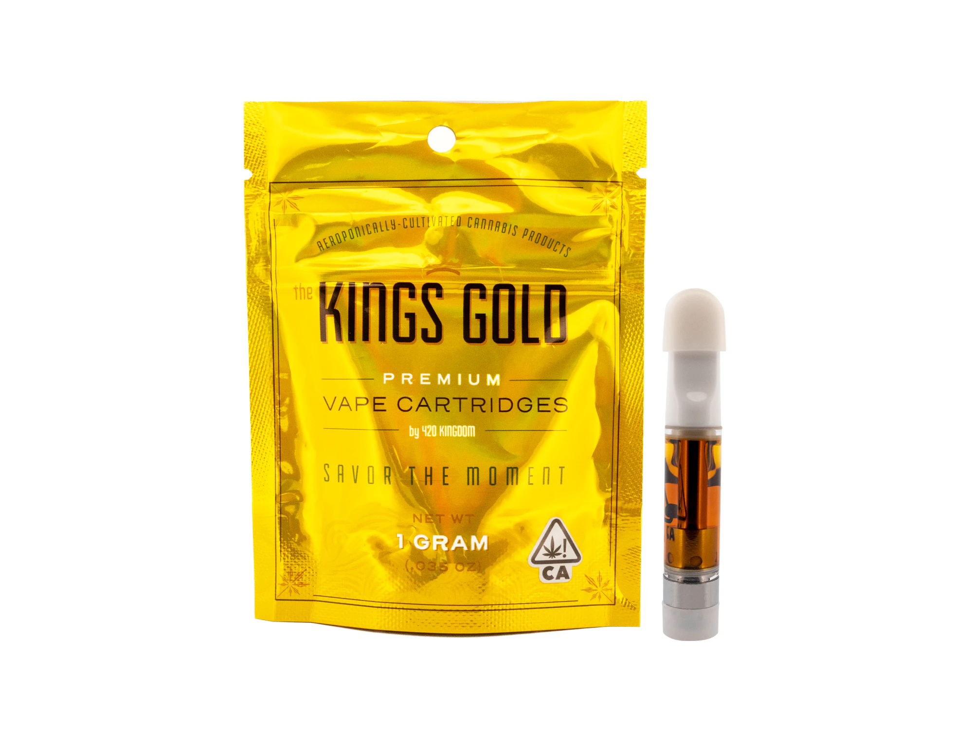 420 Kingdom - King's Gold - Frosted Zinn - 1g Vape Cart - 420K Main Image