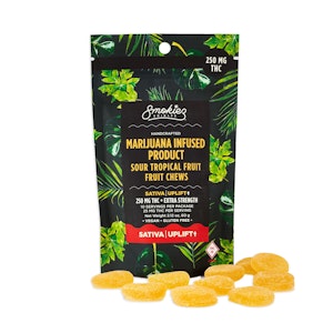 SMOKIEZ - SMOKIEZ SOUR TROPICAL FRUIT SATIVA GUMMY 250MG