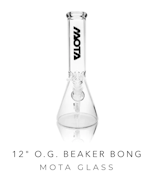 MOTA Glass - 12" O.G Beaker Bong - Black