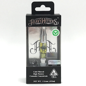 HEAVY HITTERS - Heavy Hitters 1g Granddaddy Purple Cartridge 