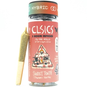 CLSICS - Sweet Tooth 3.5g 5Pk Live Rosin Infused Pre-Rolls - CLSICS