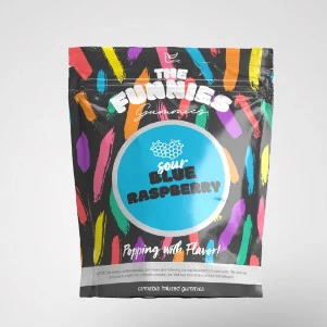 THE FUNNIES GUMMIES - The Funny Gummies | Gummies (20ct) | Sour Blue Raspberry | 100mg Main Image