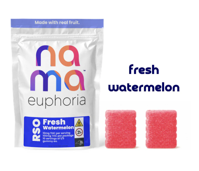 Nama - Fresh Watermelon - 100mg RSO Gummies 2pk Main Image