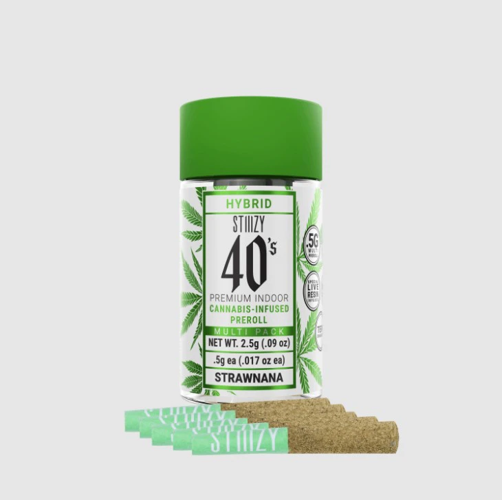 STIIIZY - Stiiizy 40’s - Pre Roll 5 Pack - Strawnana (H) Main Image