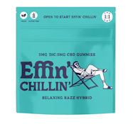 Effin' Chillin' Relaxing Razz THC:CBD 10pk Gummies - 100mg