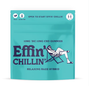 EFFIN EDIBLES - Chillin Relaxing Razz 1:1 THC:CBD