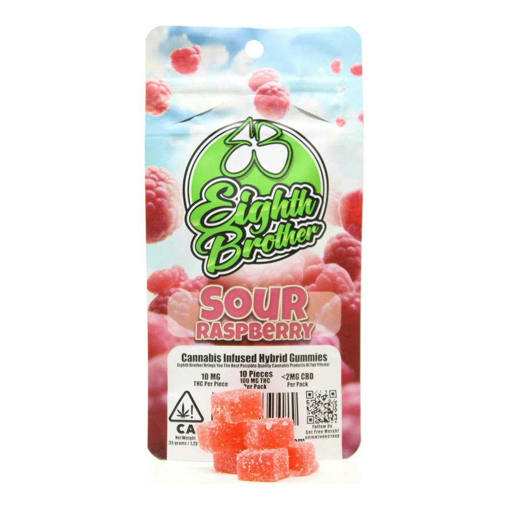 Eighth Brother - Eighth Brother | Sour Raspberry Gummy 10pk | 100mg Main Image