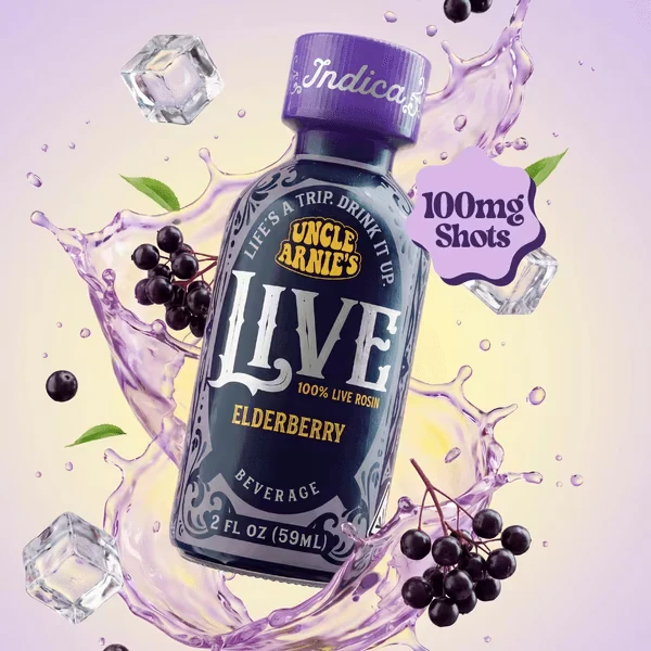 Uncle Arnies - Uncle Arnie's | Live Rosin Beverage | Elderberry | 100mg Main Image