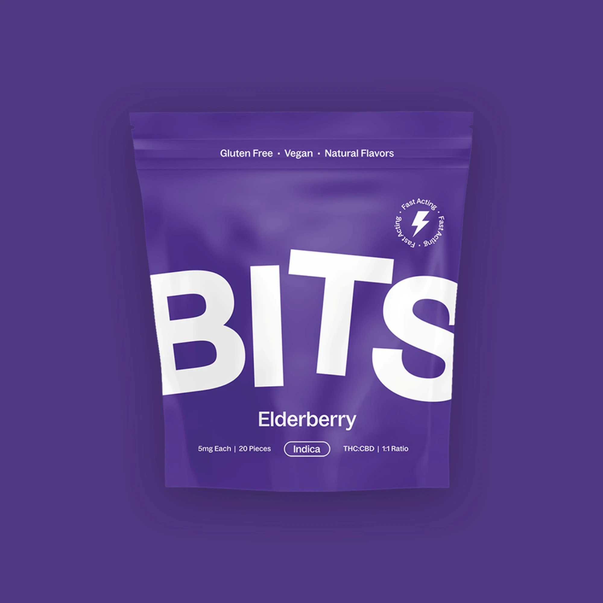 Bits - BITS Fast Acting Gummies 95.2mg 20pk Elderberry 1:1 THC:CBD I 27466 Main Image