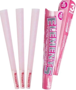 ELEMENTS - ELEMENTS King Size Ultra Thin Pink Cones 