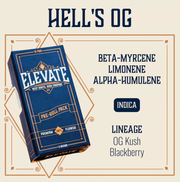 Elevate - Hell's OG 10pk Pre-Rolls - 5g Main Image