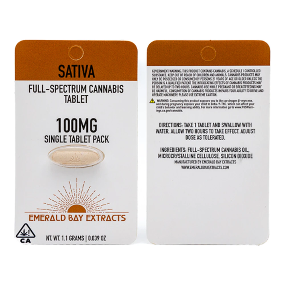 Emerald Bay Extracts - Emerald Bay Extracts | Super Lemon Haze | RSO Hyrbid Single Tablet | 100mg Main Image